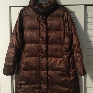 Lands End funnel neck down coat